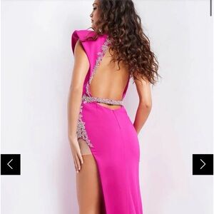 Jovanni 37342 - Cap Sleeve Jeweled Cutout Evening Dress BRAND NEW